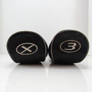 Golf Club Wood Covers Black Microfibre and Knit Base 3 and X